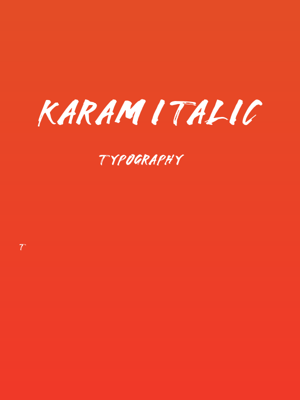 Karam-Italic Poster