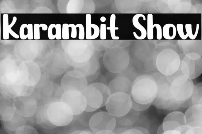 Karambit Show Font examples