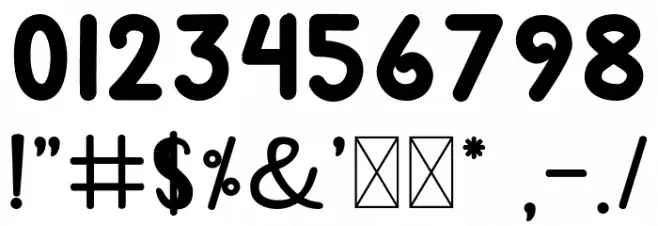 KarambitShowRegular Font Alte caractere