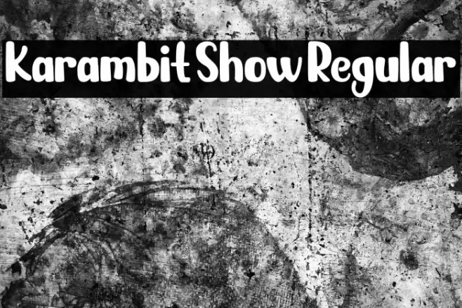 KarambitShowRegular Font examples
