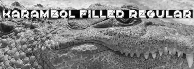 Karambol Filled Regular Font examples