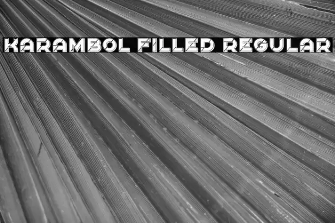 Karambol Filled Regular Font examples