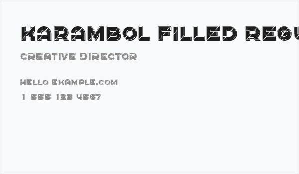 Karambol Filled Regular Business Card