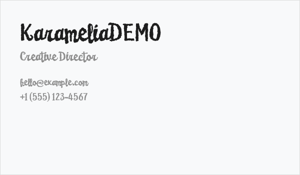 KarameliaDEMO Business Card