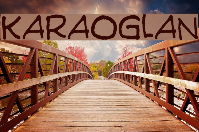 Karaoglan Font examples