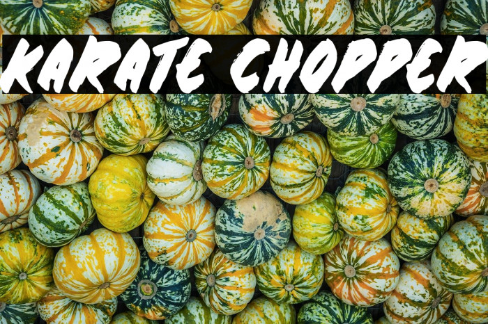 Karate Chopper Fonte examples