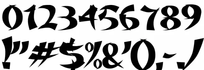 Karate Medium Font OTHER CHARS