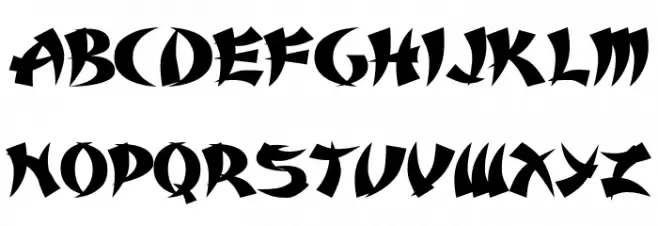 Karate Medium Schriftart Groß