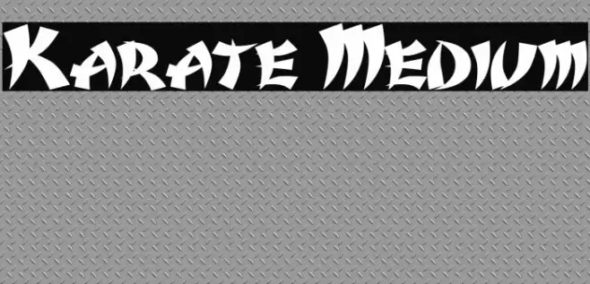 Karate Medium Font examples