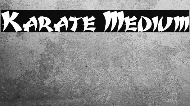 Karate Medium Font examples
