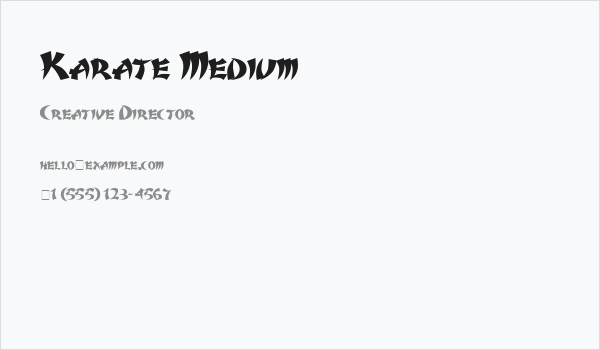 Karate Medium Business Card