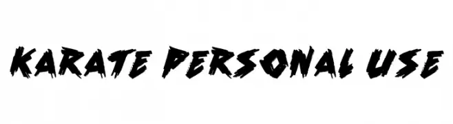 Karate Personal Use  Free Fonts Download