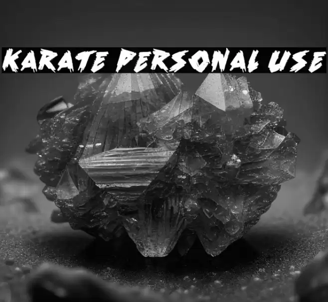 Karate Personal Use Font examples