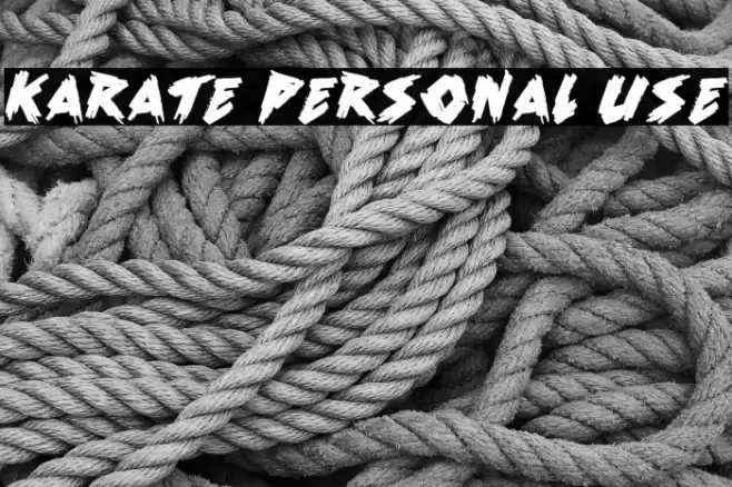 Karate Personal Use Font examples