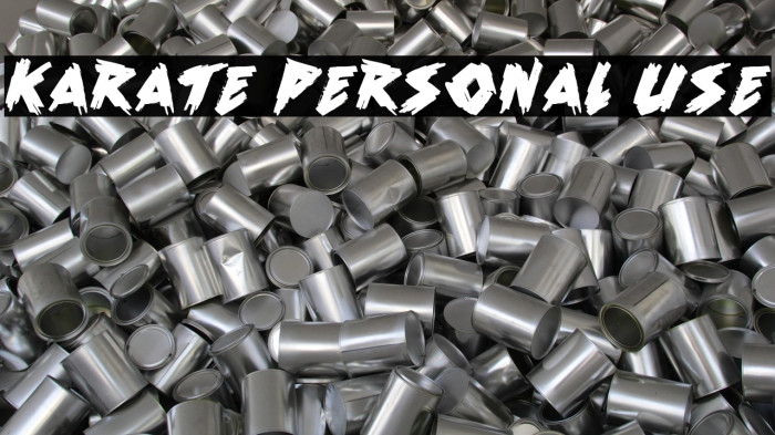 Karate Personal Use Example 3