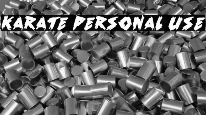 Karate Personal Use Font examples