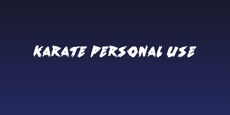 Karate Personal Use Social Header
