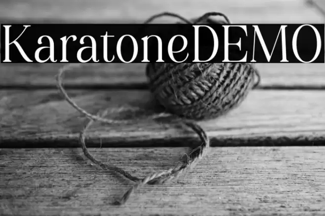 KaratoneDEMO Font examples