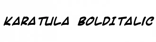 Karatula BoldItalic 