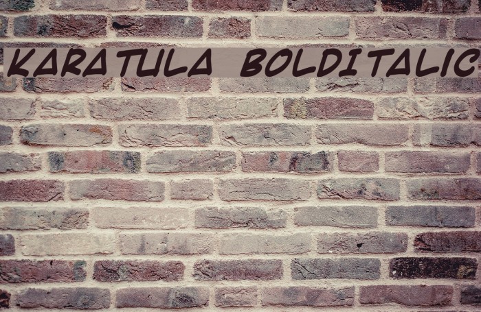 Karatula BoldItalic Font examples