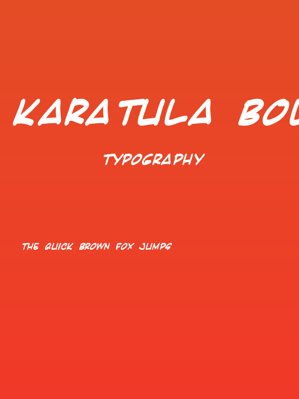 Karatula BoldItalic Poster