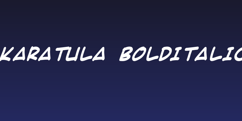 Karatula BoldItalic Social Header