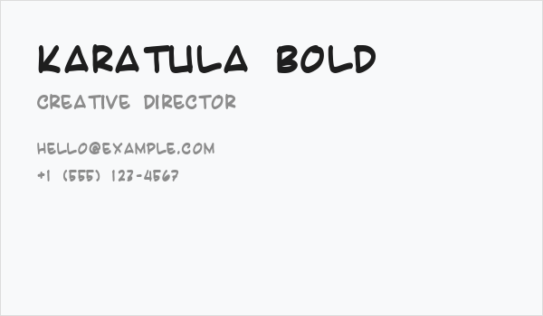Karatula Bold Business Card