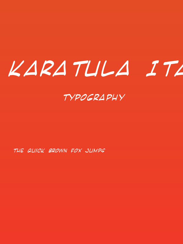 Karatula Italic Poster