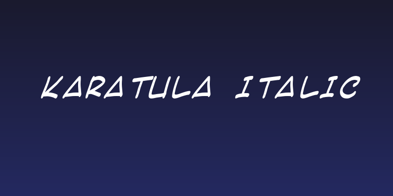 Karatula Italic Social Header