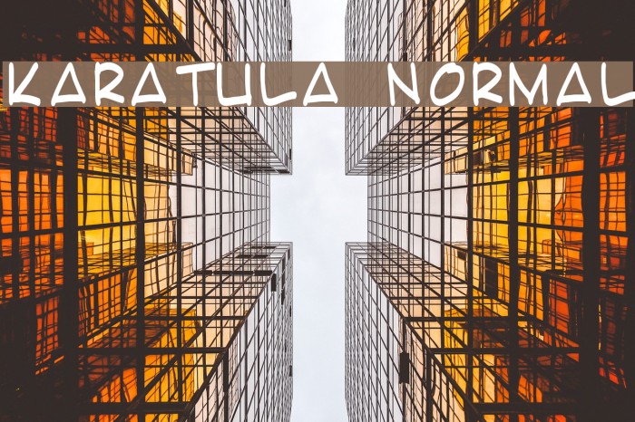Karatula Normal Font examples