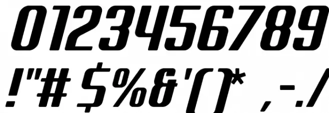 Kardust TS Condensed Demo Versi Bold Italic Font OTHER CHARS