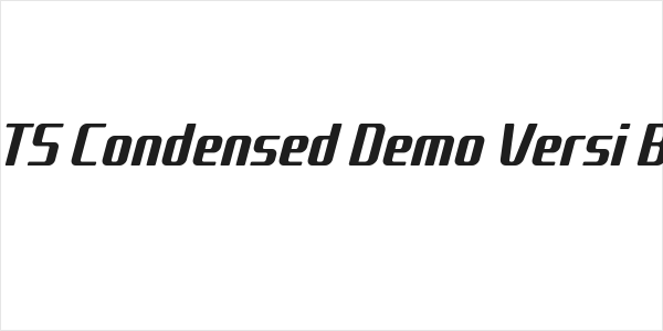 Kardust TS Condensed Demo Versi Bold Italic Logo