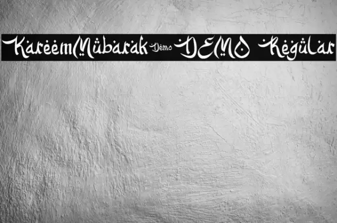 KareemMubarak-DEMO Regular Font examples