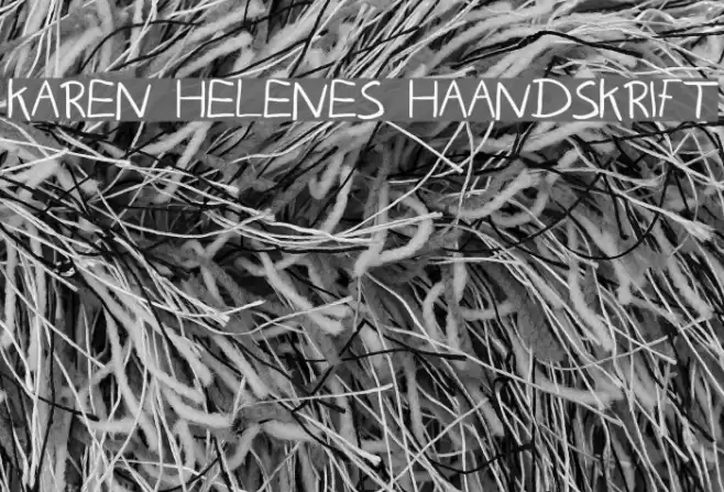 Karen Helenes haandskrift Font examples