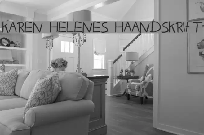 Karen Helenes haandskrift Font examples