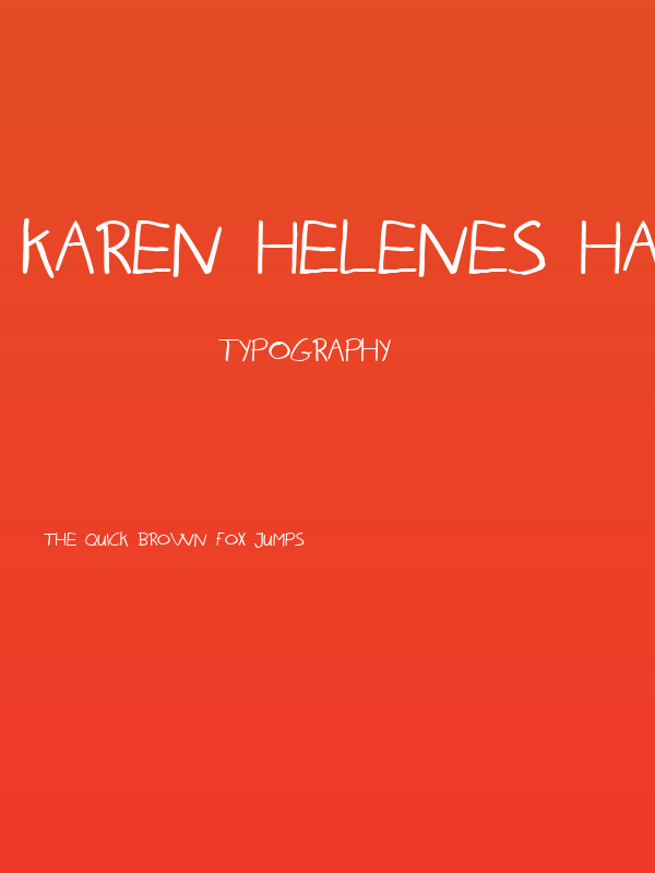 Karen Helenes haandskrift Poster