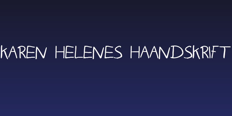 Karen Helenes haandskrift Social Header