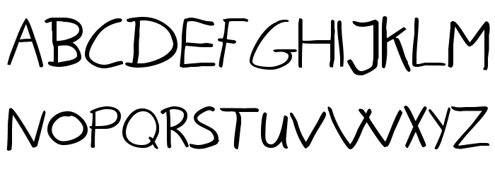Karen Helenes haandskrift Font LOWERCASE
