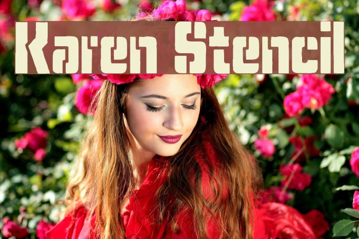 Karen Stencil Font examples