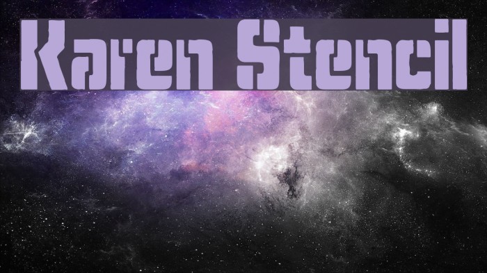 Karen Stencil Font examples