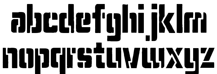 Karen Stencil Font LOWERCASE