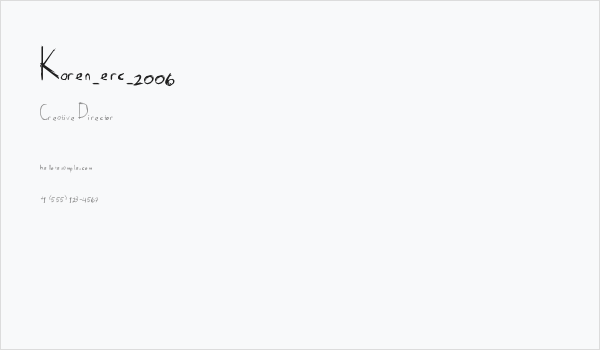 Karen_erc_2006 Business Card