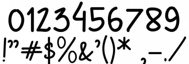 Karenina Handwriting Font OTHER CHARS