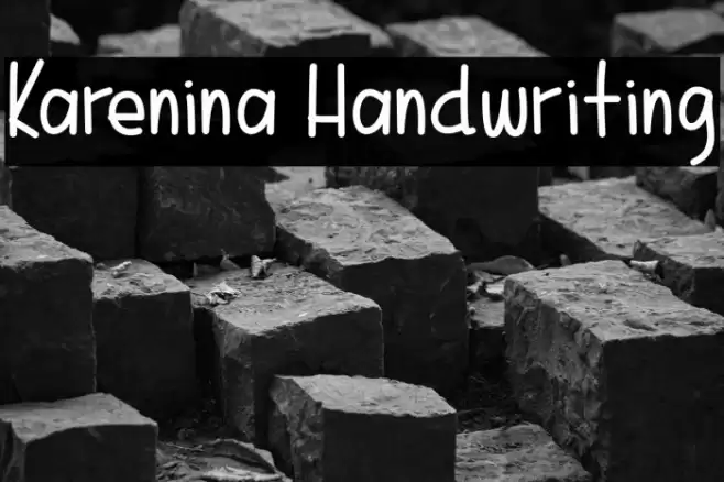 Karenina Handwriting Font examples