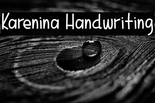 Karenina Handwriting Font examples