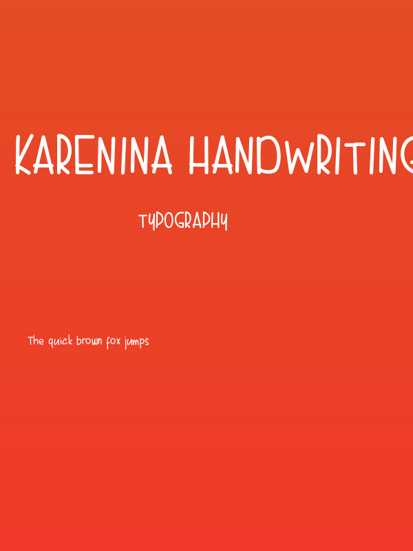 Karenina Handwriting Poster
