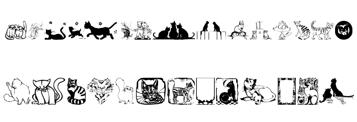 Karens Kitties Font LOWERCASE