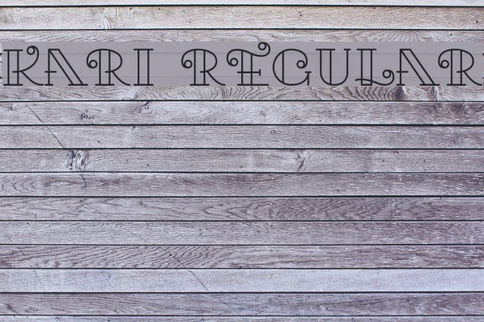 Kari Regular Font examples