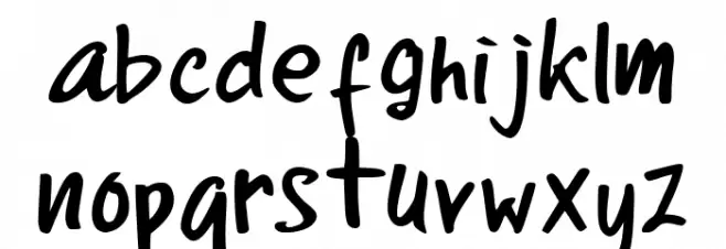 Karikature フォント 小文字