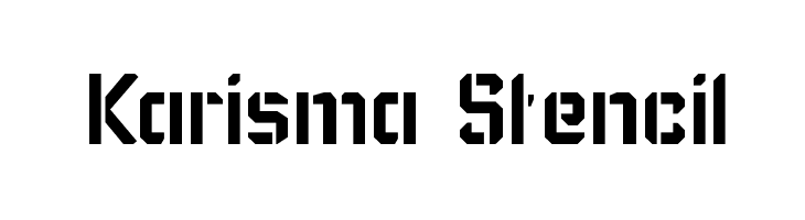 Karisma Stencil  नि: शुल्क फ़ॉन्ट्स डाउनलोड